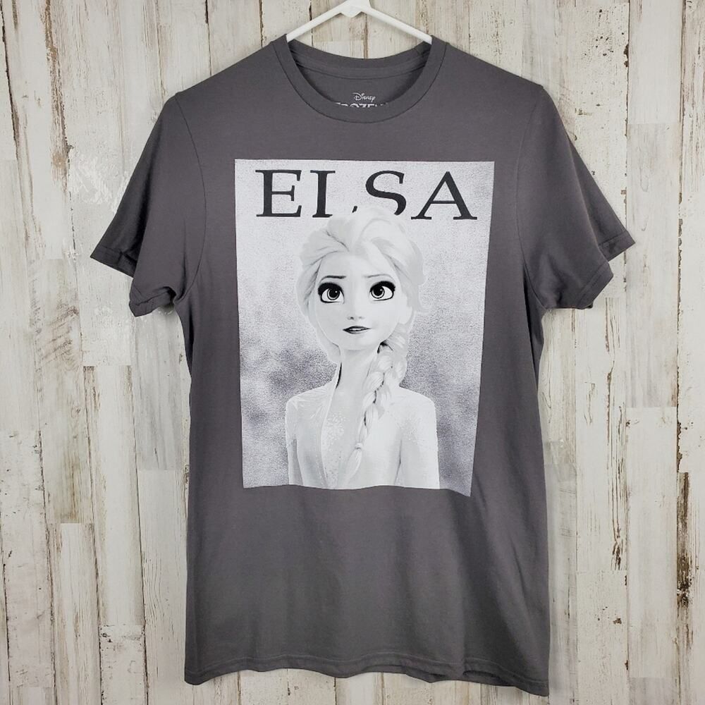 Disney Frozen 2 Elsa Graphic Tee Shirt Gray Size Small